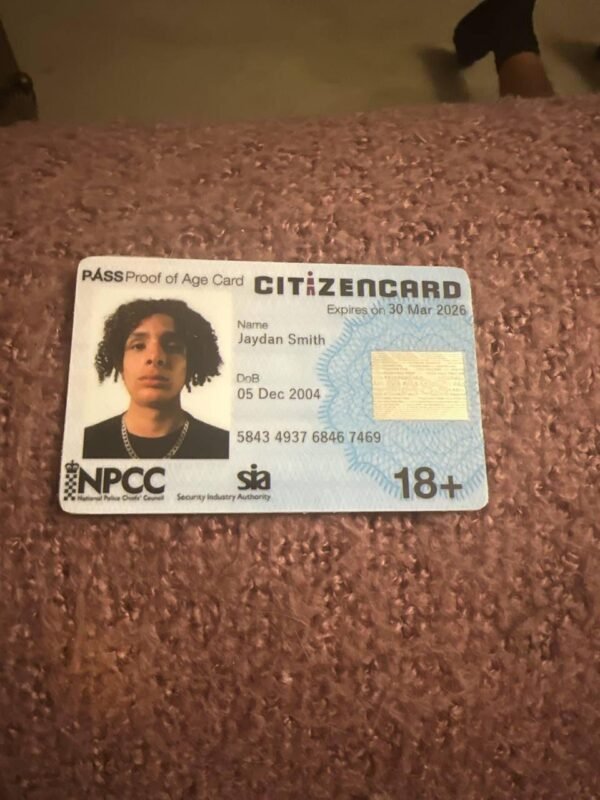 1 UK Citizen Card – Official PASS Proof of Age & Photo ID Card